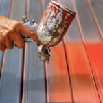 Målarspruta med stark färg